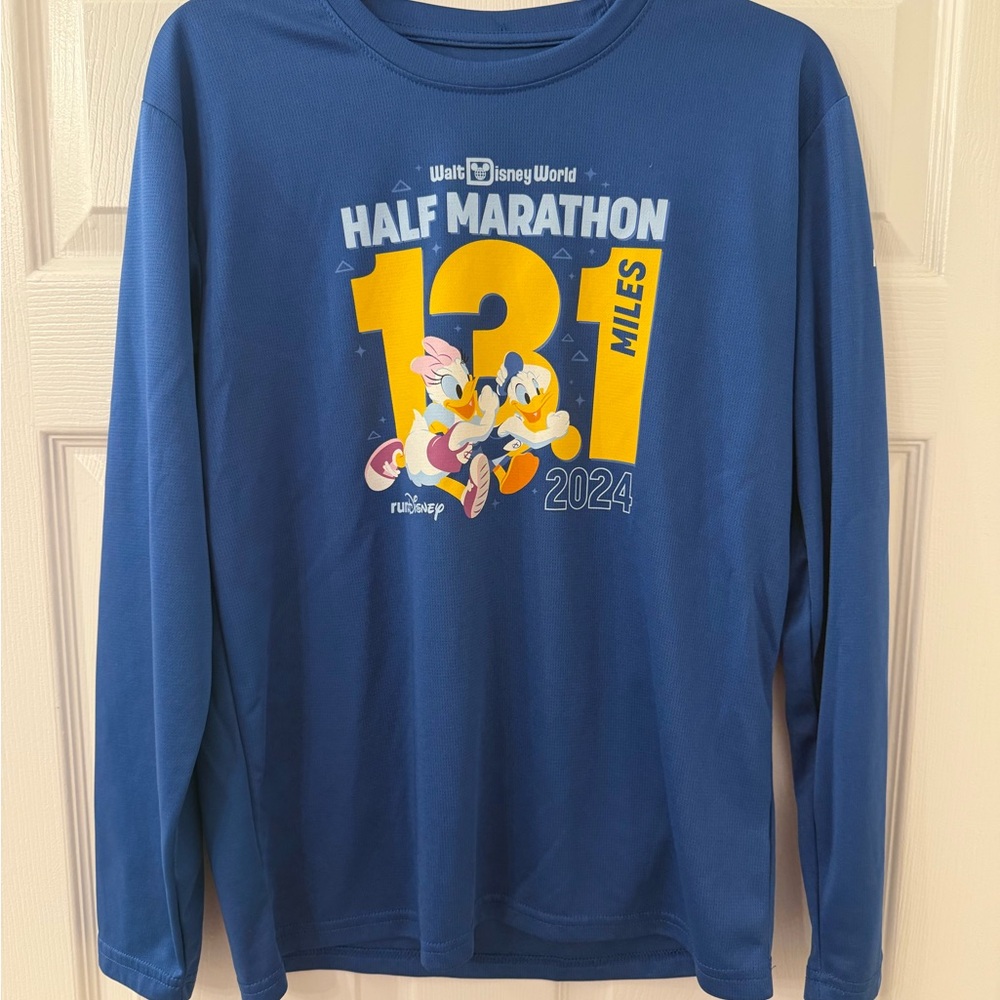 Blue Disney World Half Marathon Long Sleeve Shirt